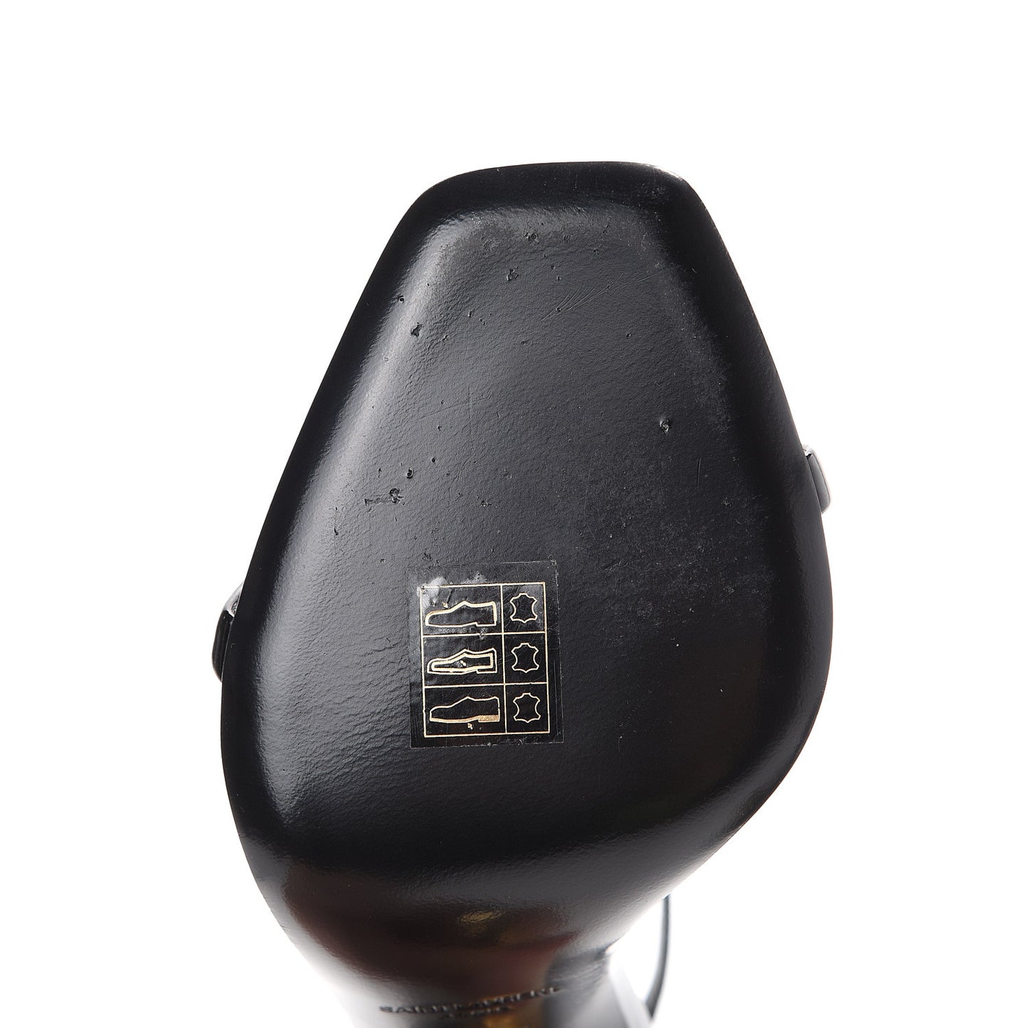Patent Calfskin Opyum 110 Sandals 36.5 Black Gold