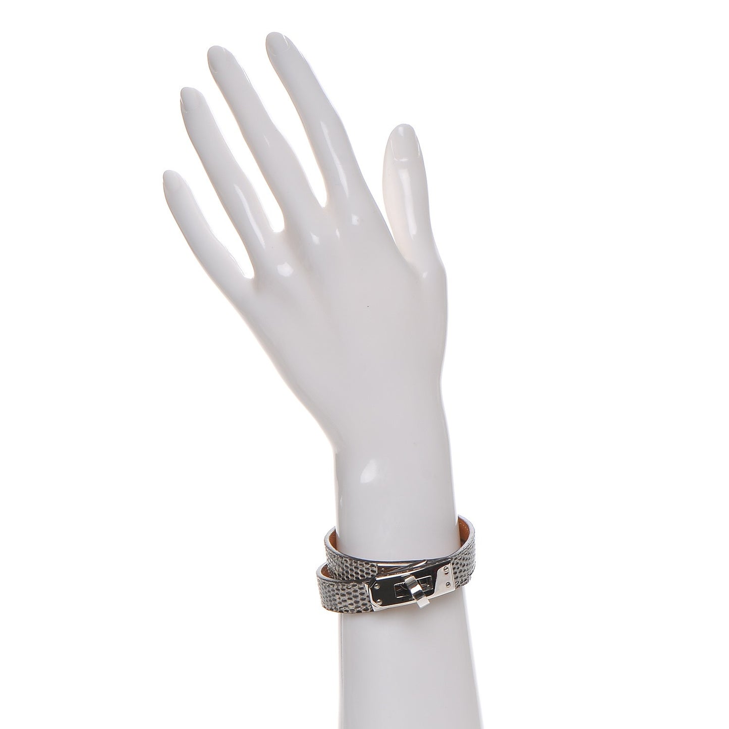 Niloticus Lizard Kelly Double Tour Bracelet S Ombre