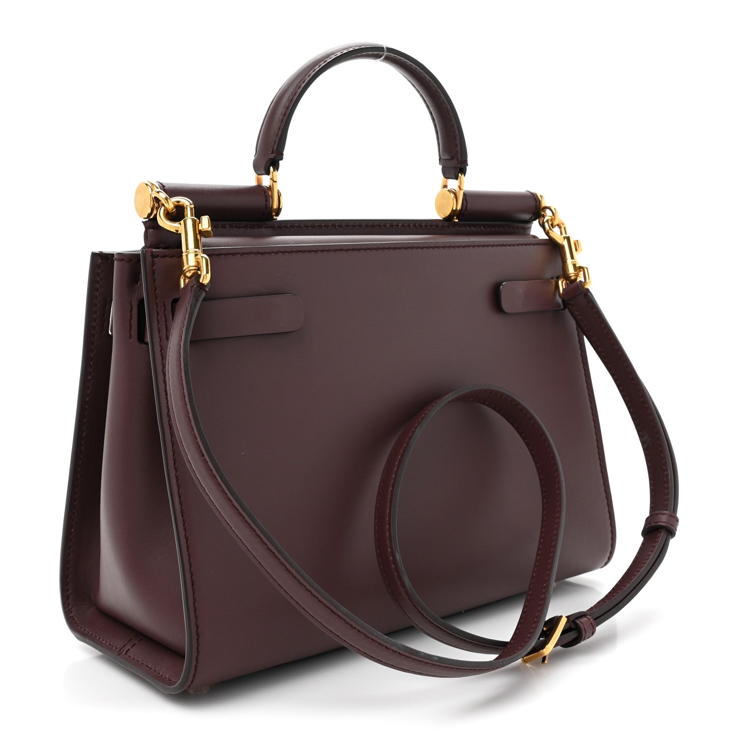 Dolce & Gabbana Vitello Morbido Large Sicily 62 Bag Burgundy 3 of 13