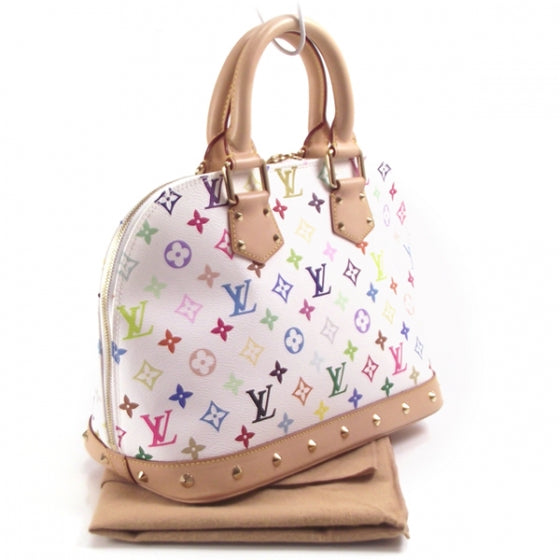 Louis Vuitton Monogram Multicolor Alma White 4 of 10