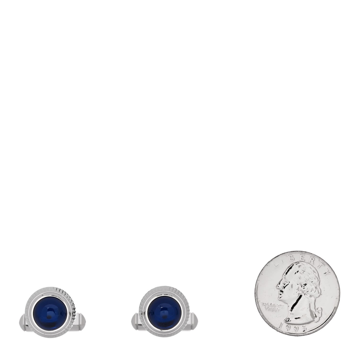 Cartier Palladium Sterling Silver Blue Spinel R De Cartier Biplane Cufflinks 2 of 5