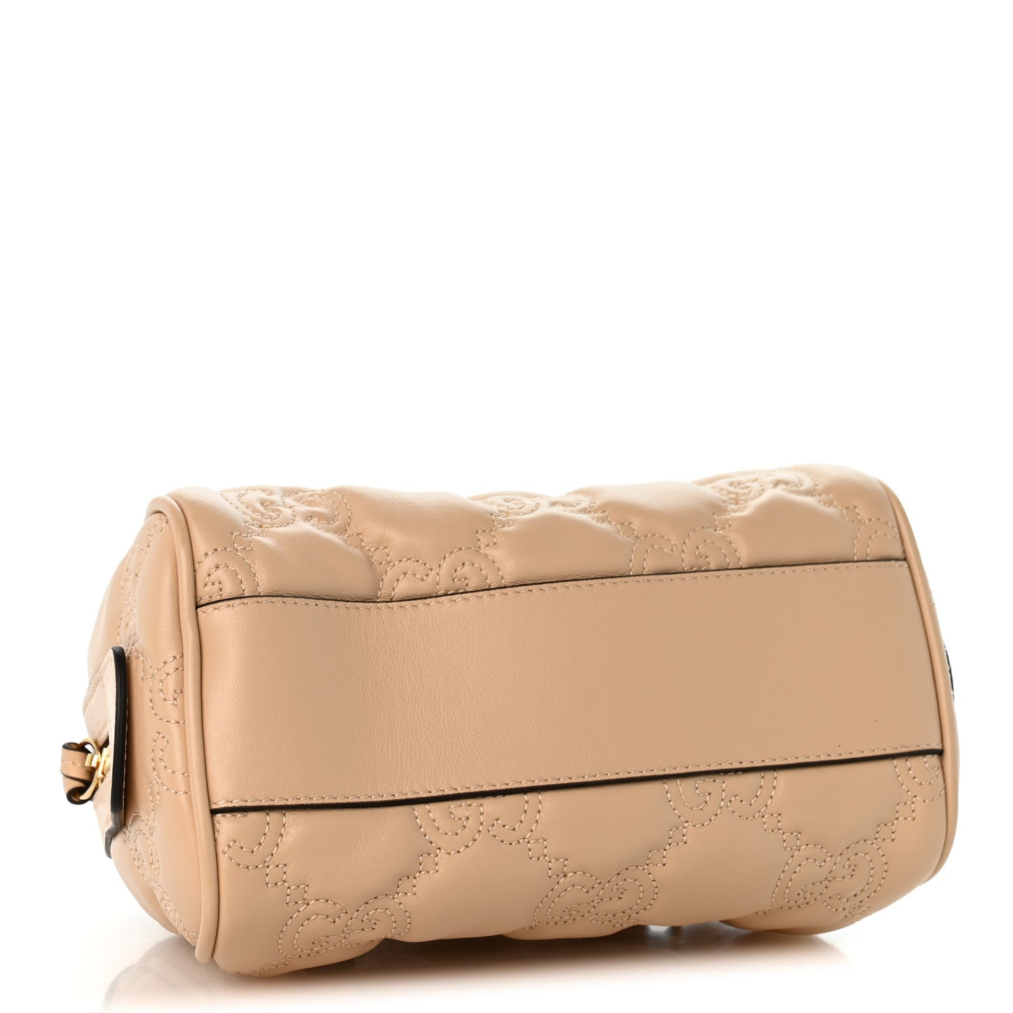Calfskin GG Matelasse Mini Bowler Bag Naturale