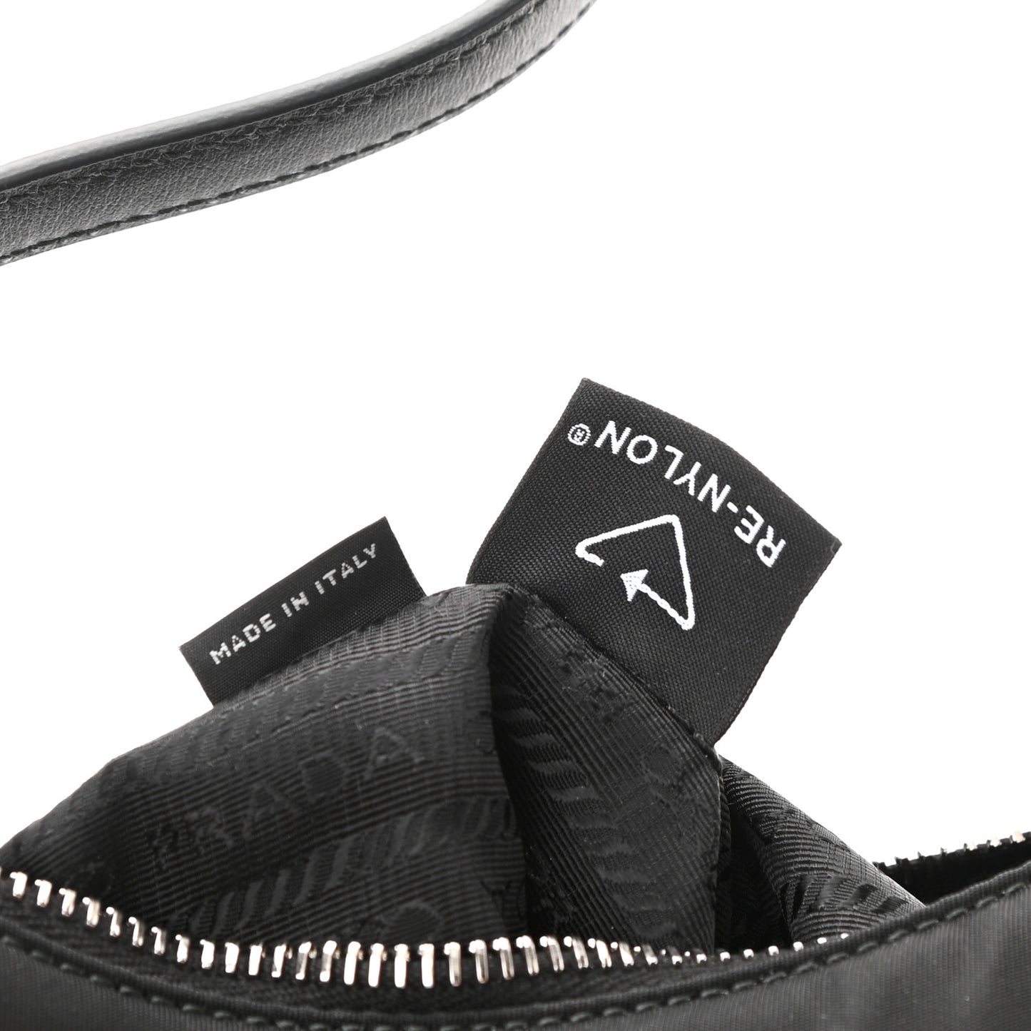 Tessuto Nylon Saffiano Mini Re-Edition 2005 Bag Black