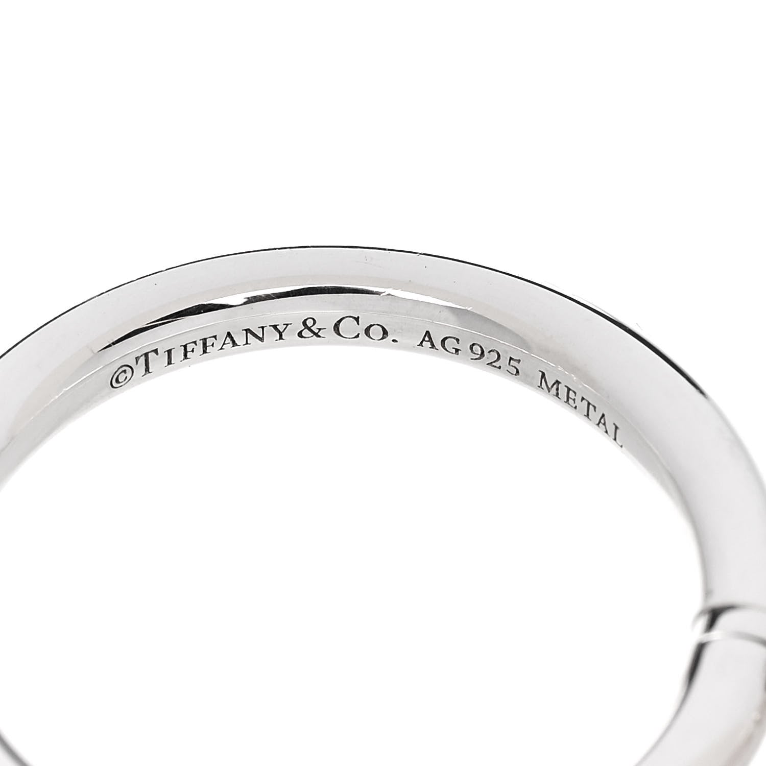 Tiffany Sterling Silver Return to Tiffany Round Charm Ring 53 6.5 4 of 4