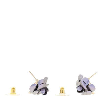 Chanel Metal Crystal Pearl 90s Camellia CC Drop Earrings Gold 3 of 4