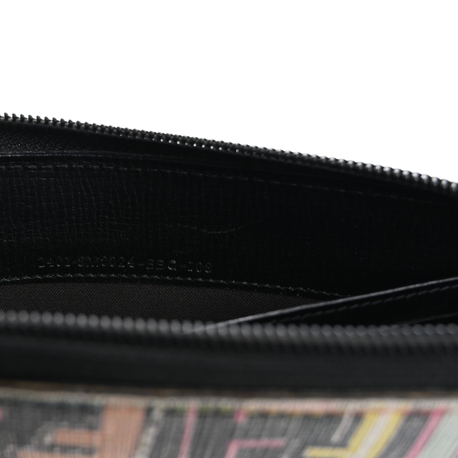 Fendi Zucca Spalmati Vitello FF Multicolor Zip Around Wallet Multicolor 9 of 12