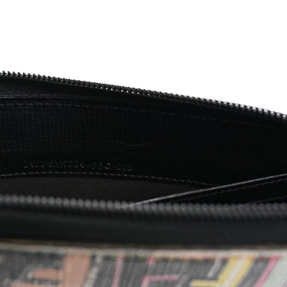 Fendi Zucca Spalmati Vitello FF Multicolor Zip Around Wallet Multicolor 9 of 12