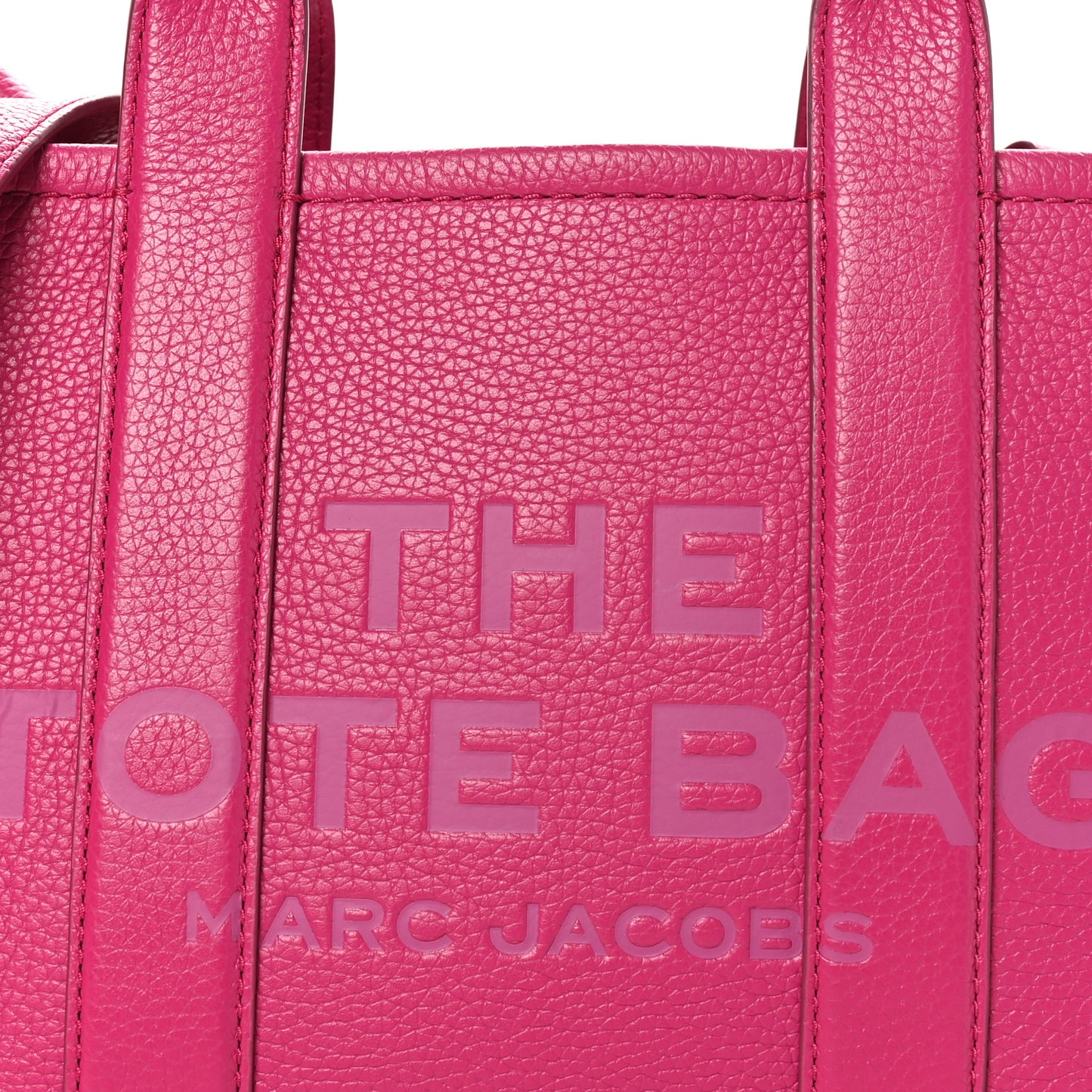 Grained Calfskin Small The Tote Bag Hot Pink