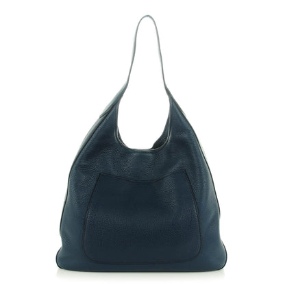 Prada Vitello Daino Medium Pocket Hobo Bag Bleuette 1 of 8