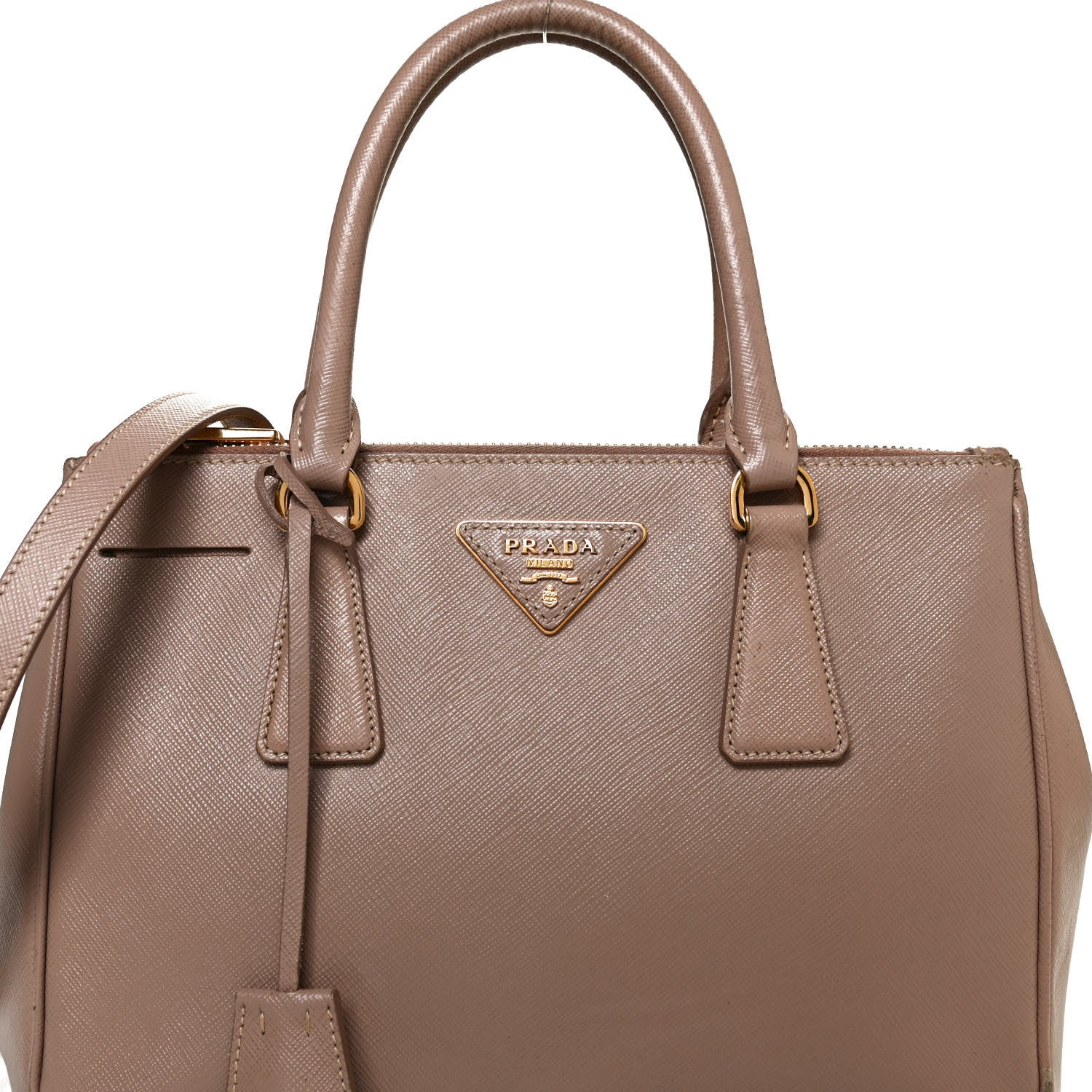 Prada Saffiano Mini Galleria Double Zip Tote Cammeo 8 of 10
