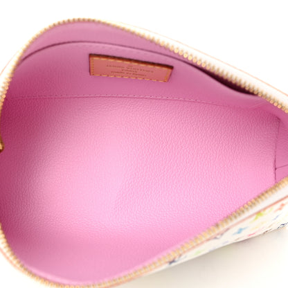 Louis Vuitton Monogram Multicolor Cosmetic Pouch White Litchi 5 of 6