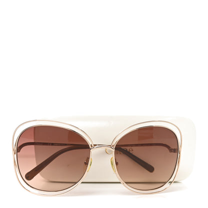 Chloe Oversized Round Carlina Sunglasses CE119S Gold 7 of 7