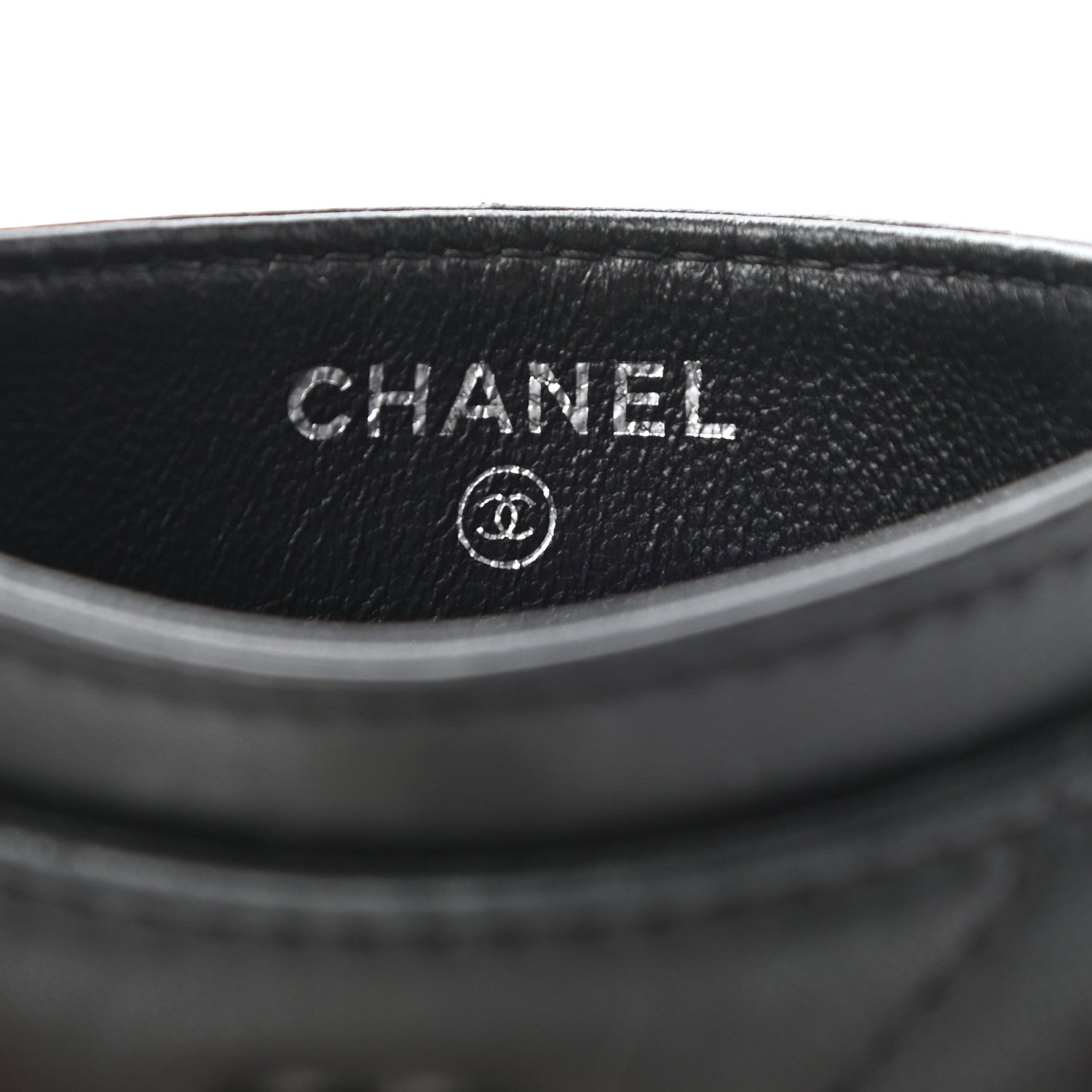 Chanel Lambskin Quilted CC Crossing Card Holder Black 6 of 8