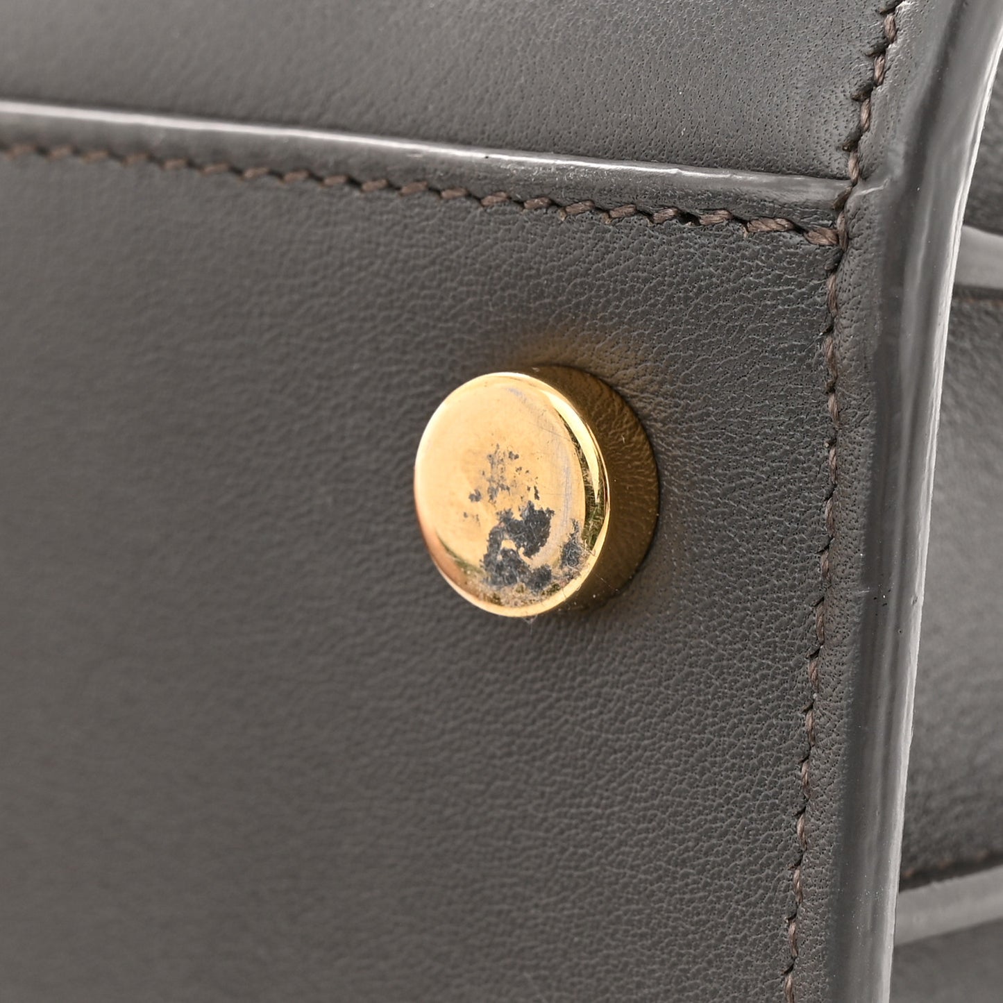 SAINT LAURENT Calfskin Nano Sac De Jour Fog
