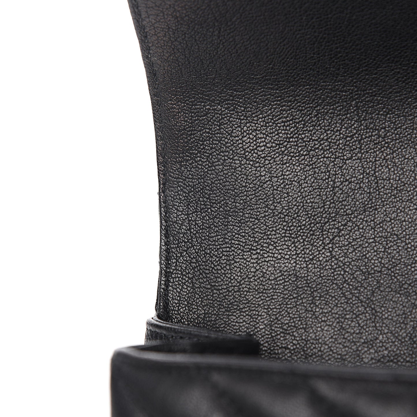 Sheepskin Matelasse Chevron Monogram Medium College Bag Black