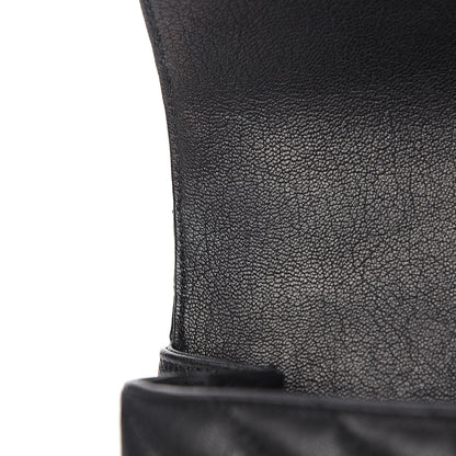 Saint Laurent Sheepskin Matelasse Chevron Monogram Medium College Bag Black 7 of 11