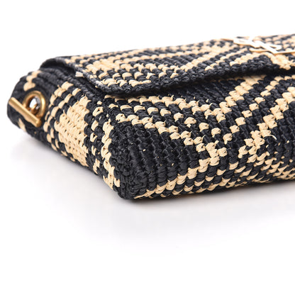 Saint Laurent Raffia Medium Monogram Kate Satchel Naturale Black 6 of 11