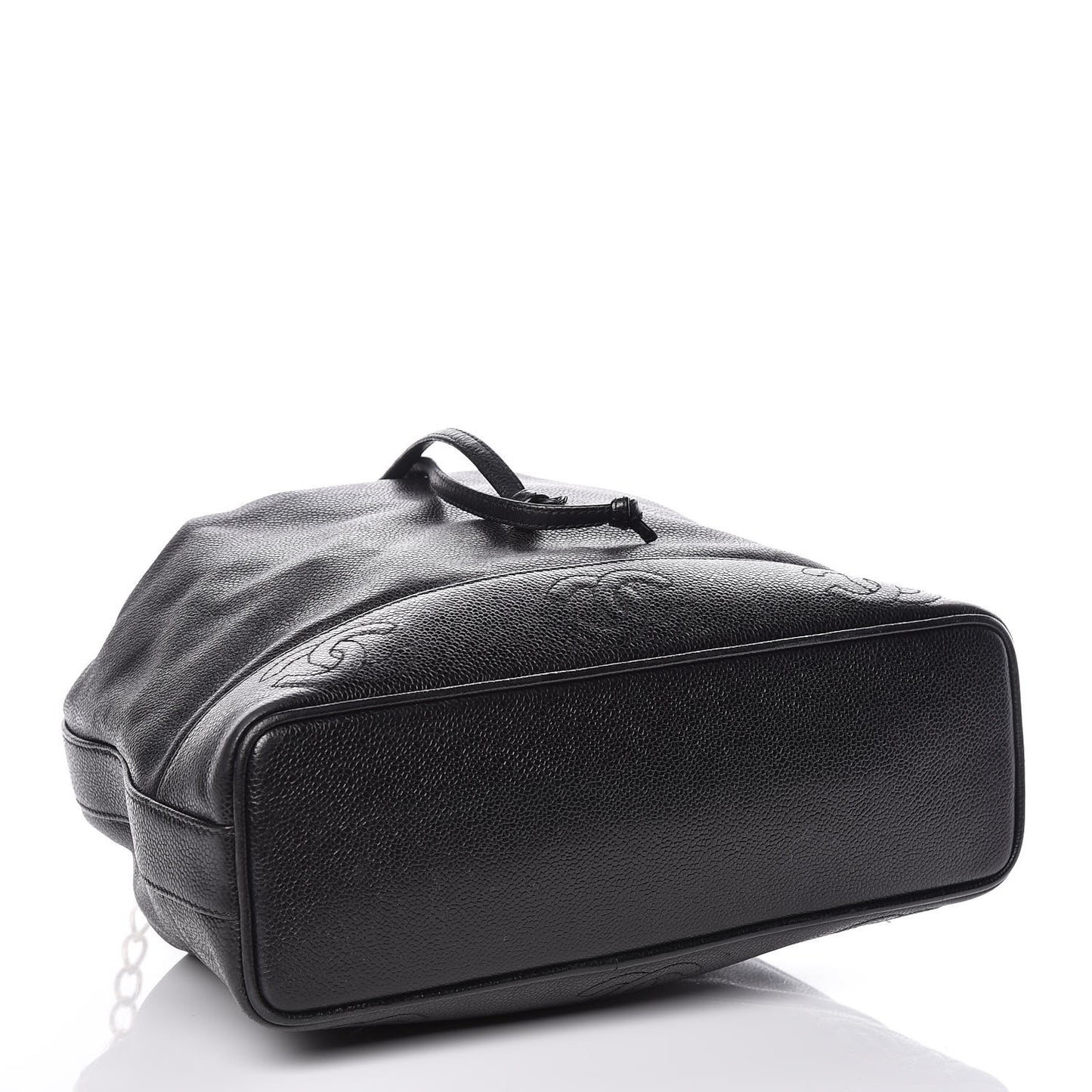 Caviar CC Drawstring Shoulder Bag Black
