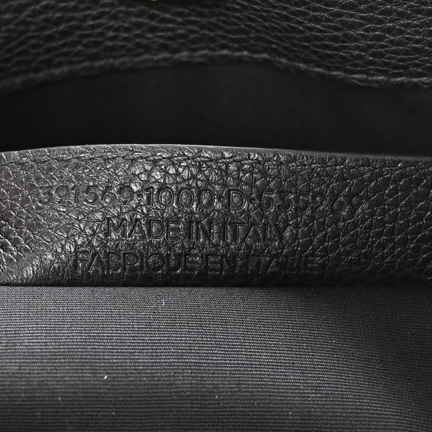 Calfskin Le Dix Soft Cabas M Shoulder Bag Black