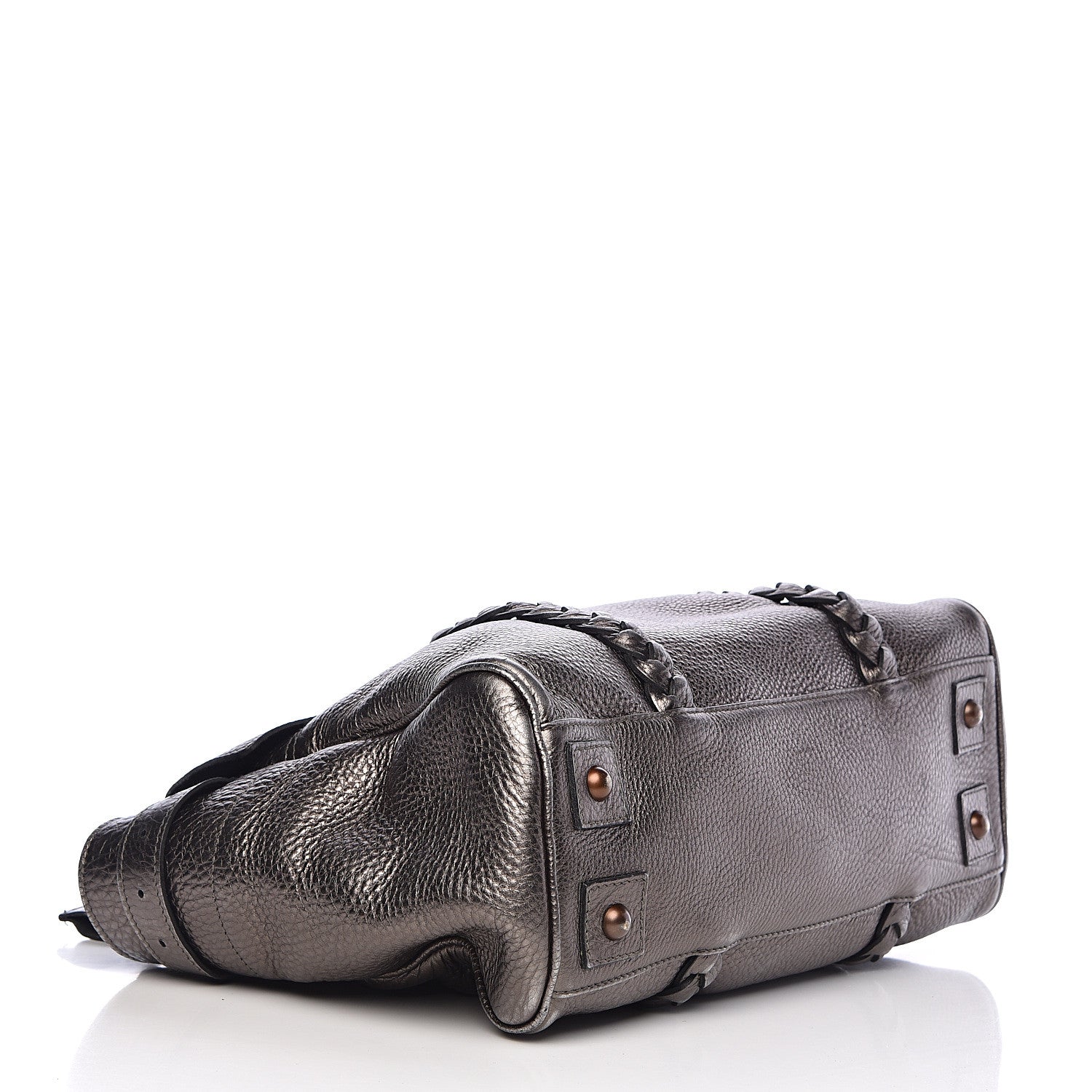Mulberry Metallic Classic Grain Braided Bayswater 4 of 12