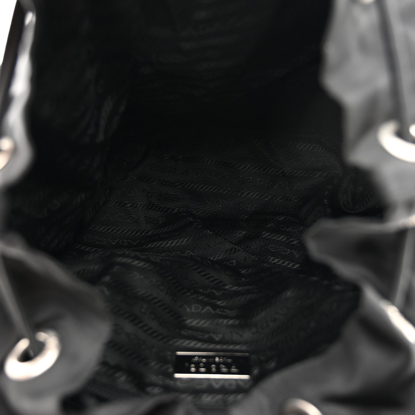 Tessuto Nylon Vela Cinch Backpack Black