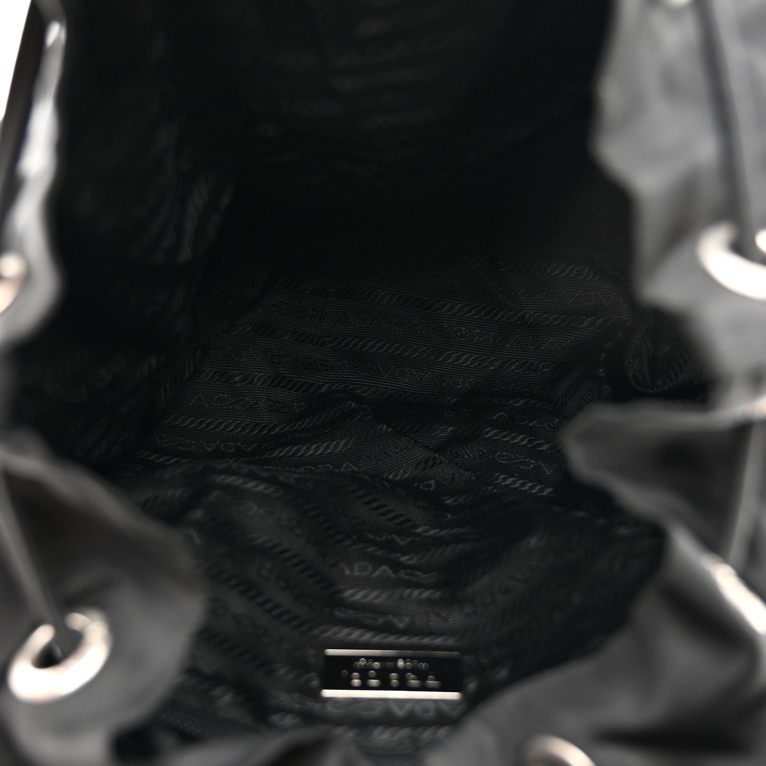 Prada Tessuto Nylon Vela Cinch Backpack Black 5 of 9