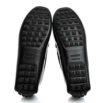 Hermes Patent Epsom Womens Irving Driving Moccasin Loafers 37 Black 5 of 8