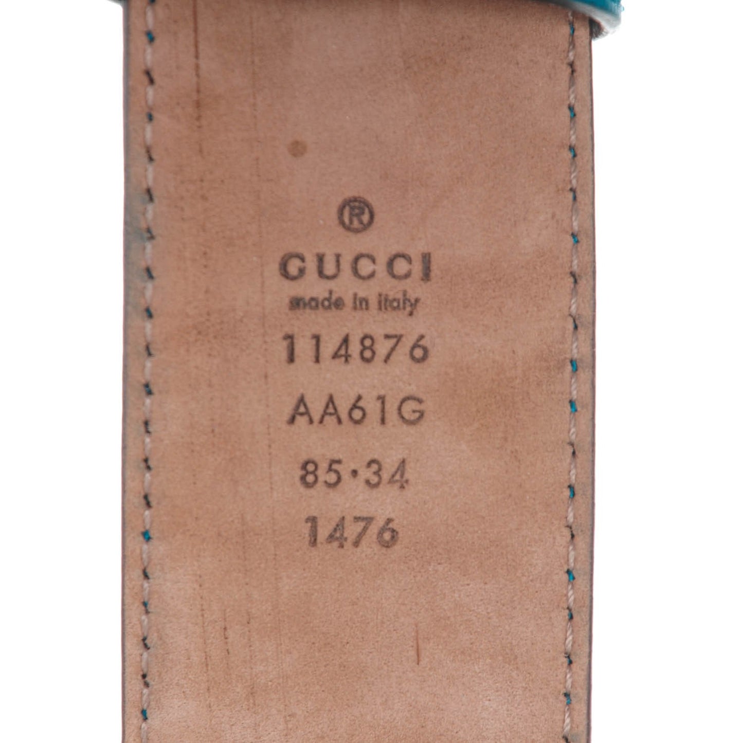 Guccissima Signature Interlocking G 40mm Belt 85 34 Deep Cobalt
