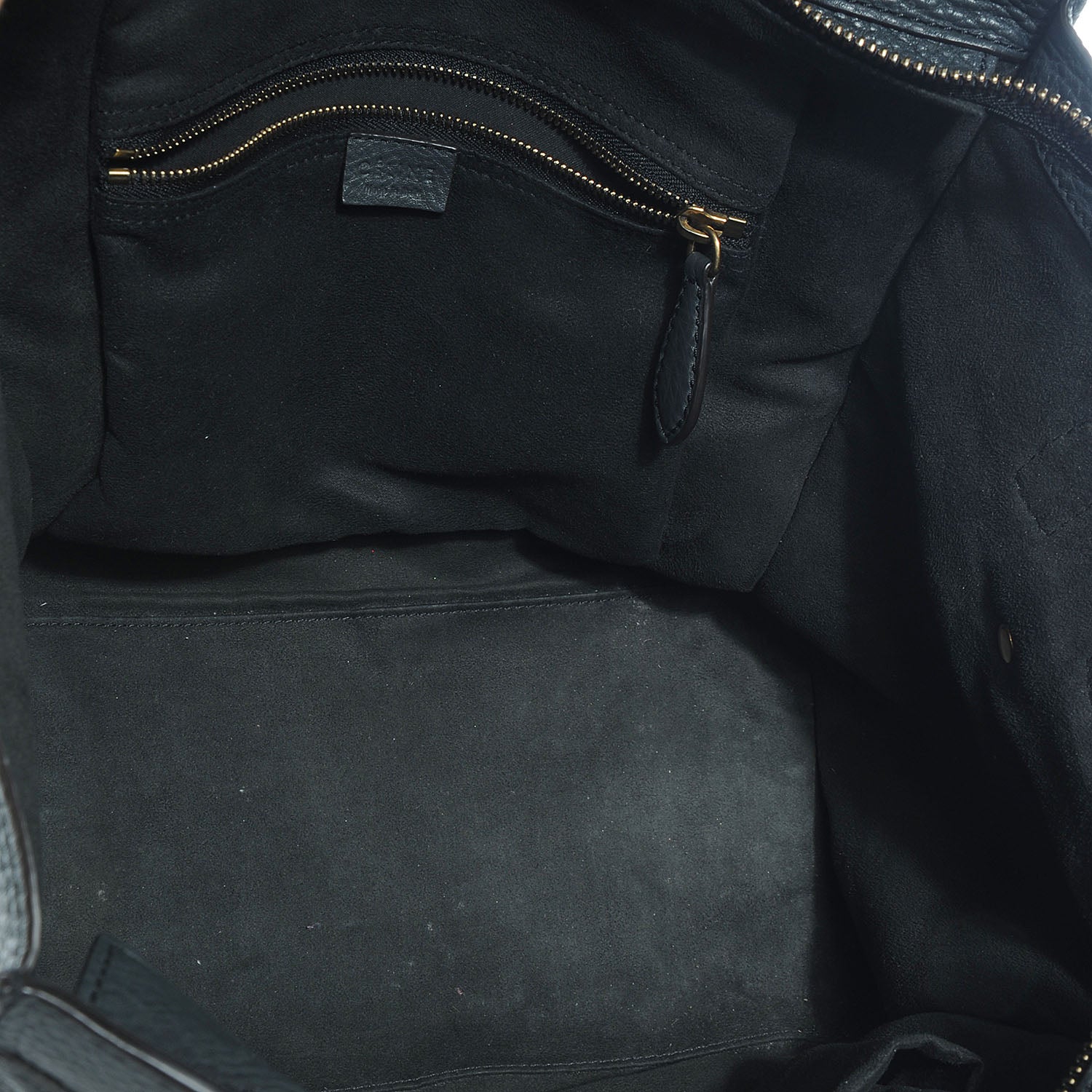 Celine Pebbled Leather Mini Luggage Bag Anthracite 5 of 9