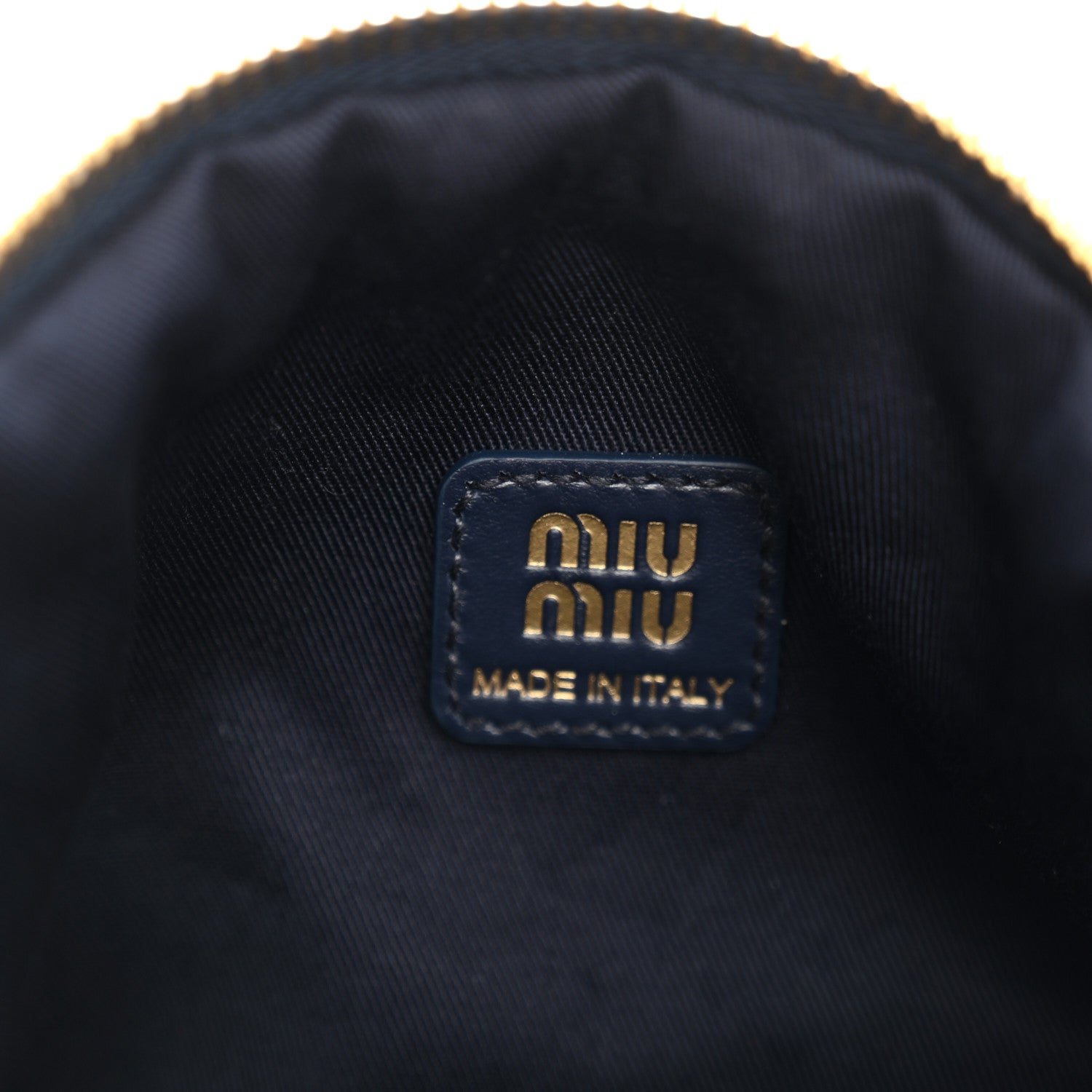 Miu Miu Fabric Crochet Pouch Blue White 5 of 9