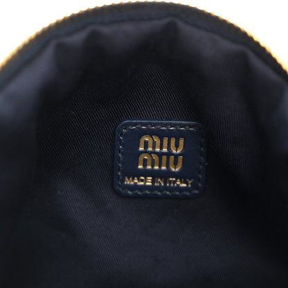 Miu Miu Fabric Crochet Pouch Blue White 5 of 9
