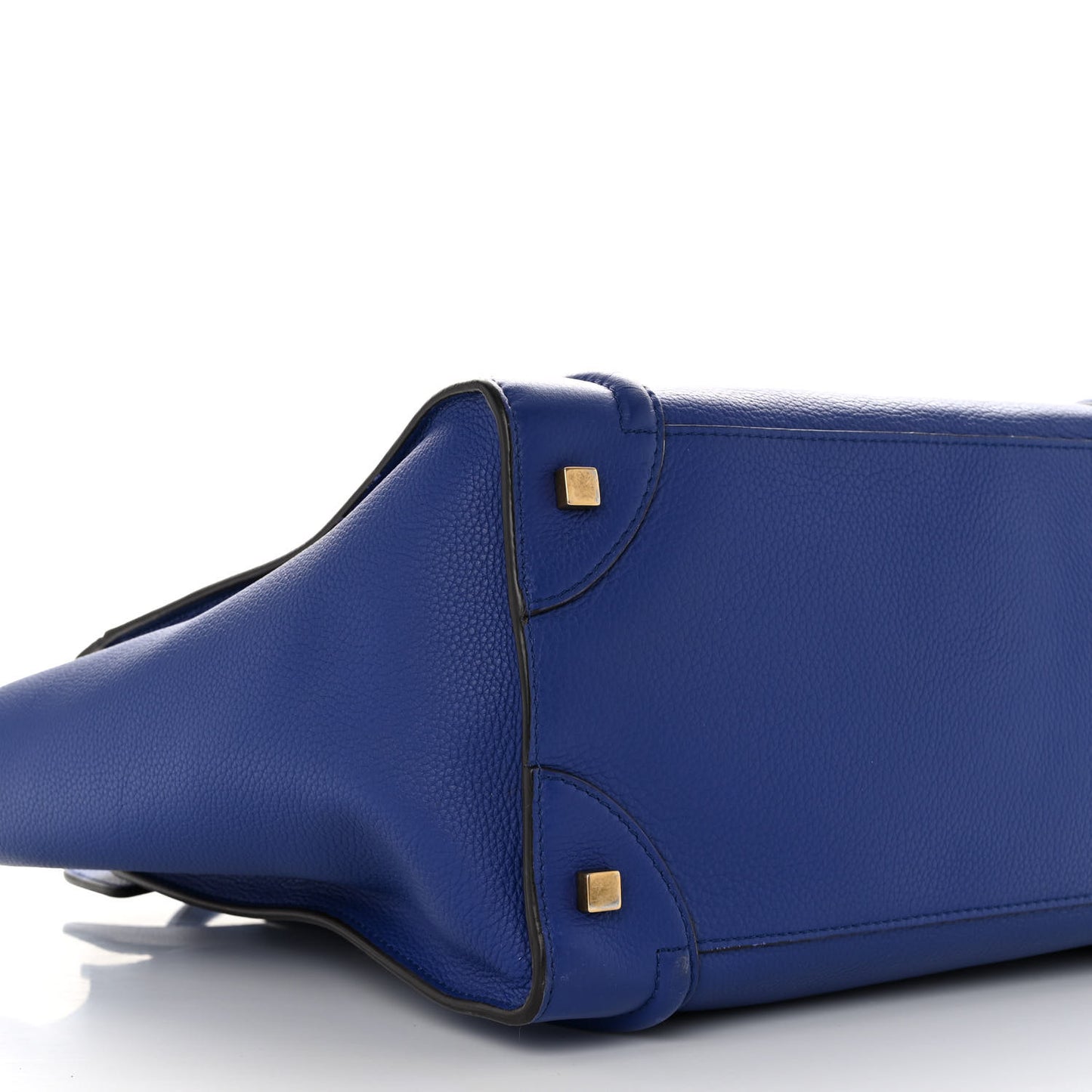 Drummed Calfskin Mini Luggage Indigo