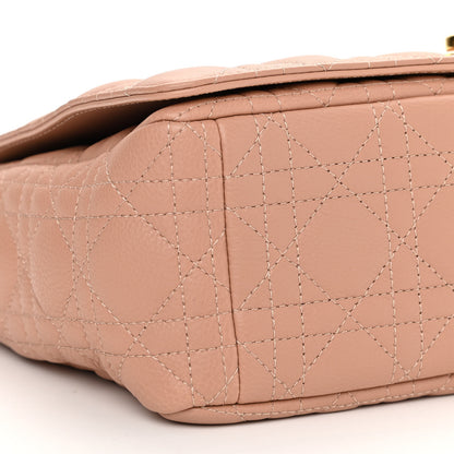 Christian Dior Grained Calfskin Cannage Large Caro Bag Rose De Vents 9 of 10