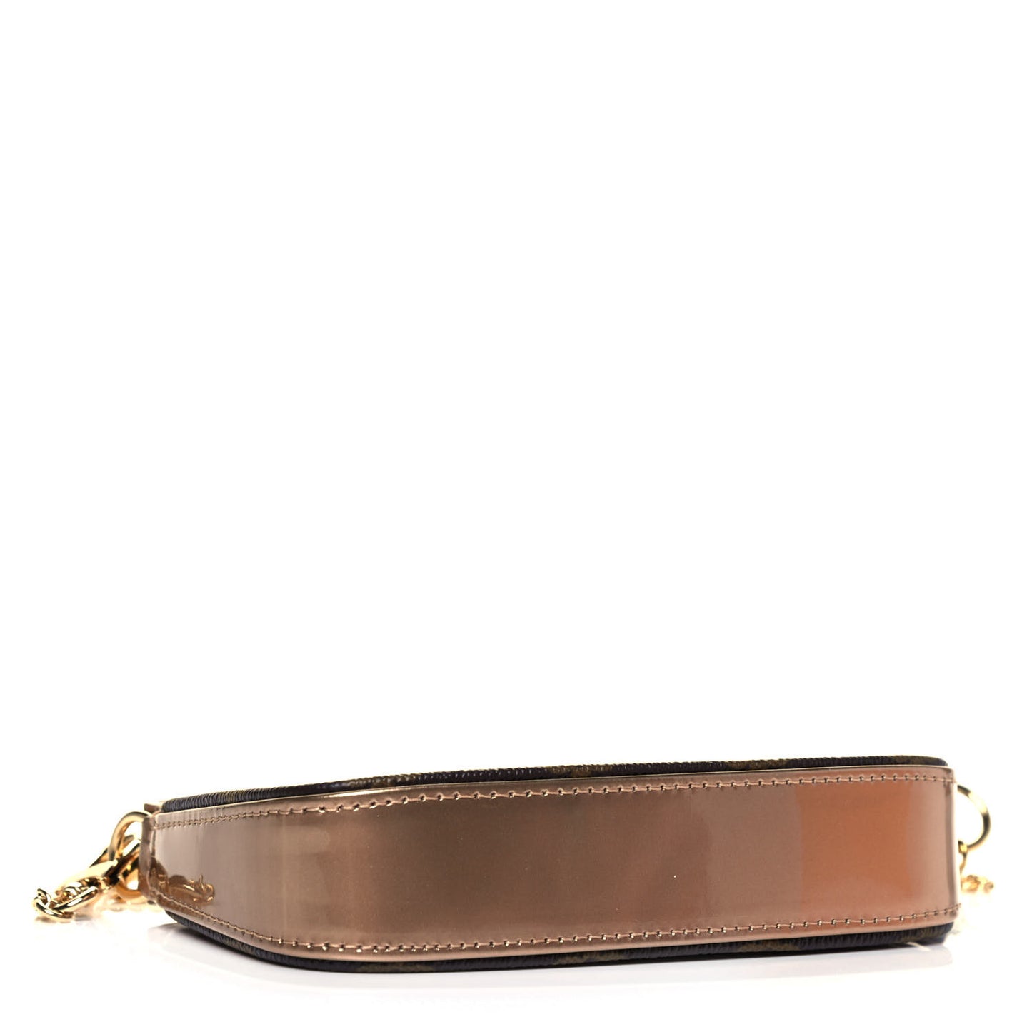 Metallic Vernis Mini Pochette Accessories Rose Gold