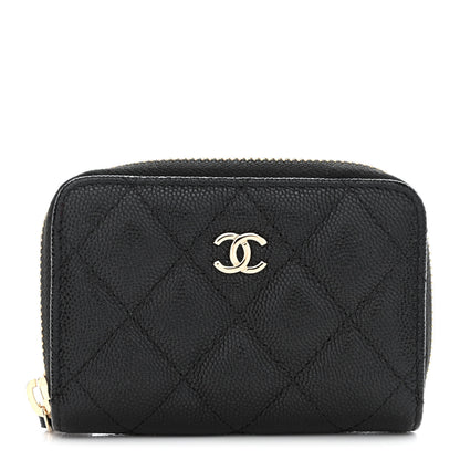 Chanel Caviar Quilted Classic Zipped Coin Purse Black 1 of 8