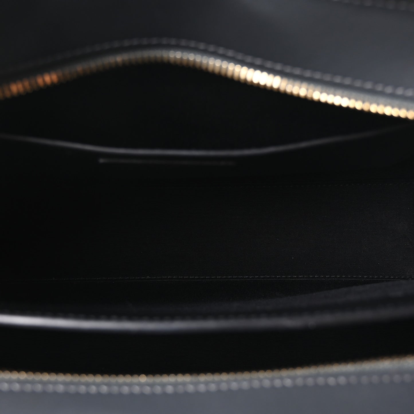 Shiny Calfskin Medium Uptown Tote Black
