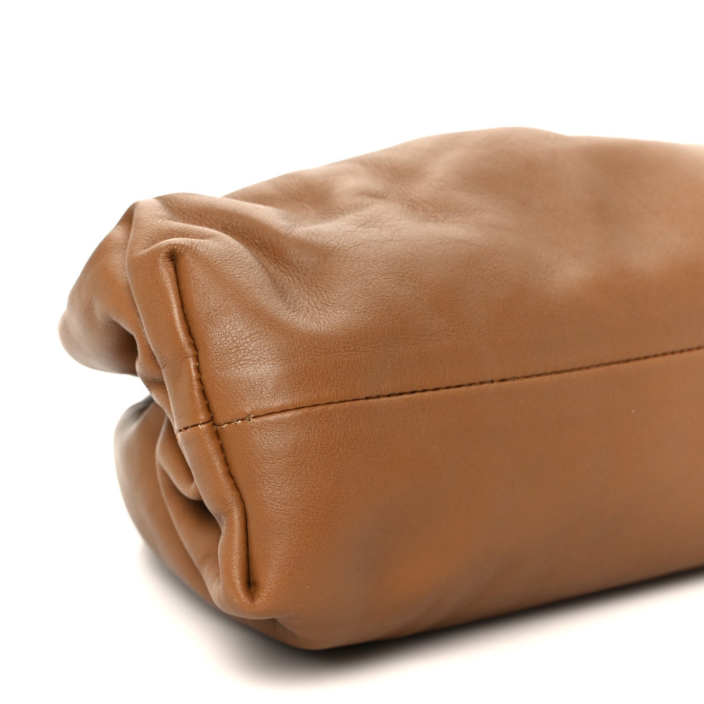 Smooth Butter Calf The Pouch Oversized Clutch Cammello