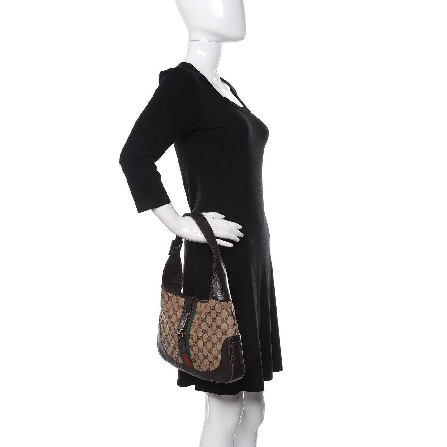 Monogram Web Jackie O Hobo Dark Brown