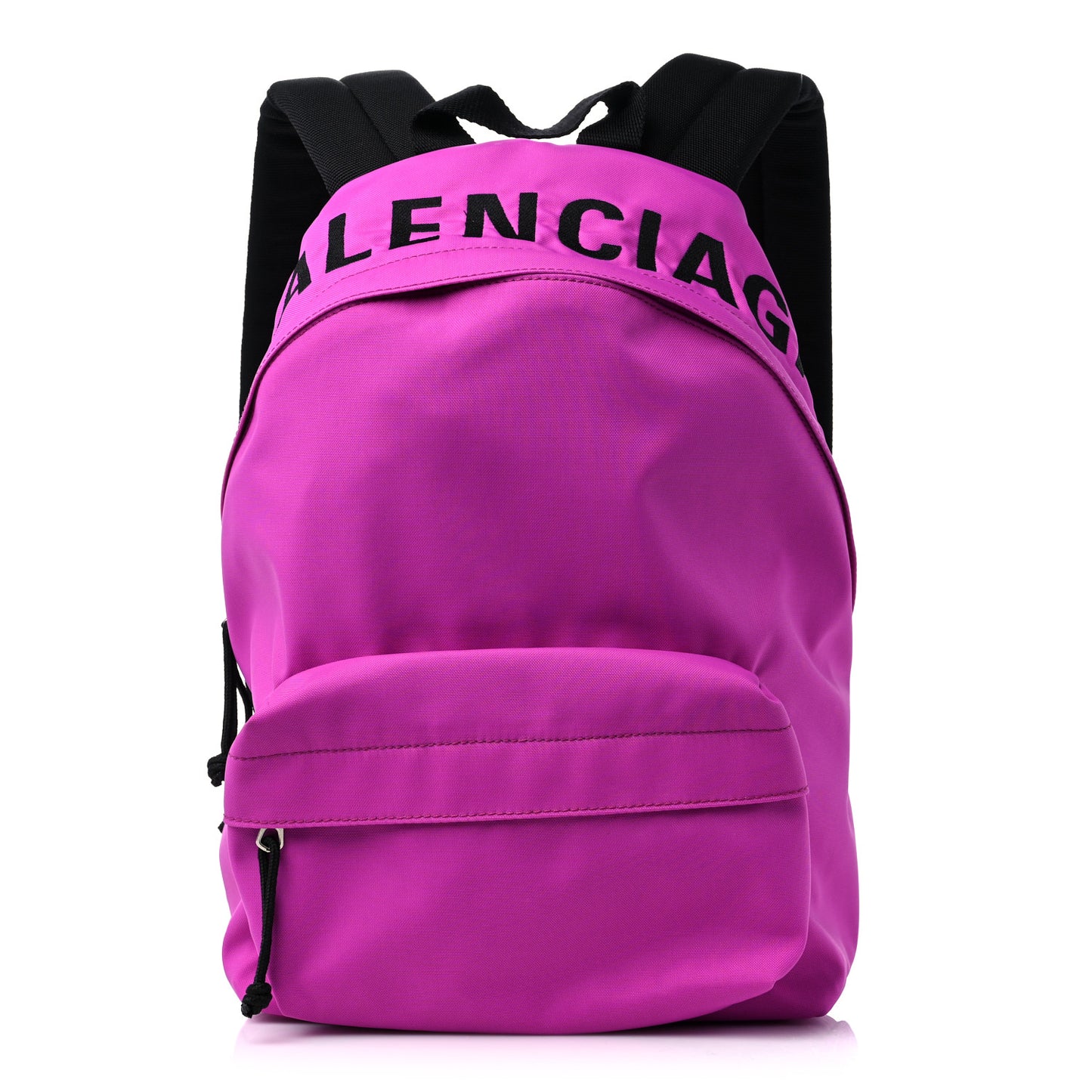 Sport Nylon Logo Embroidered S Wheel Backpack Fuchsia Black