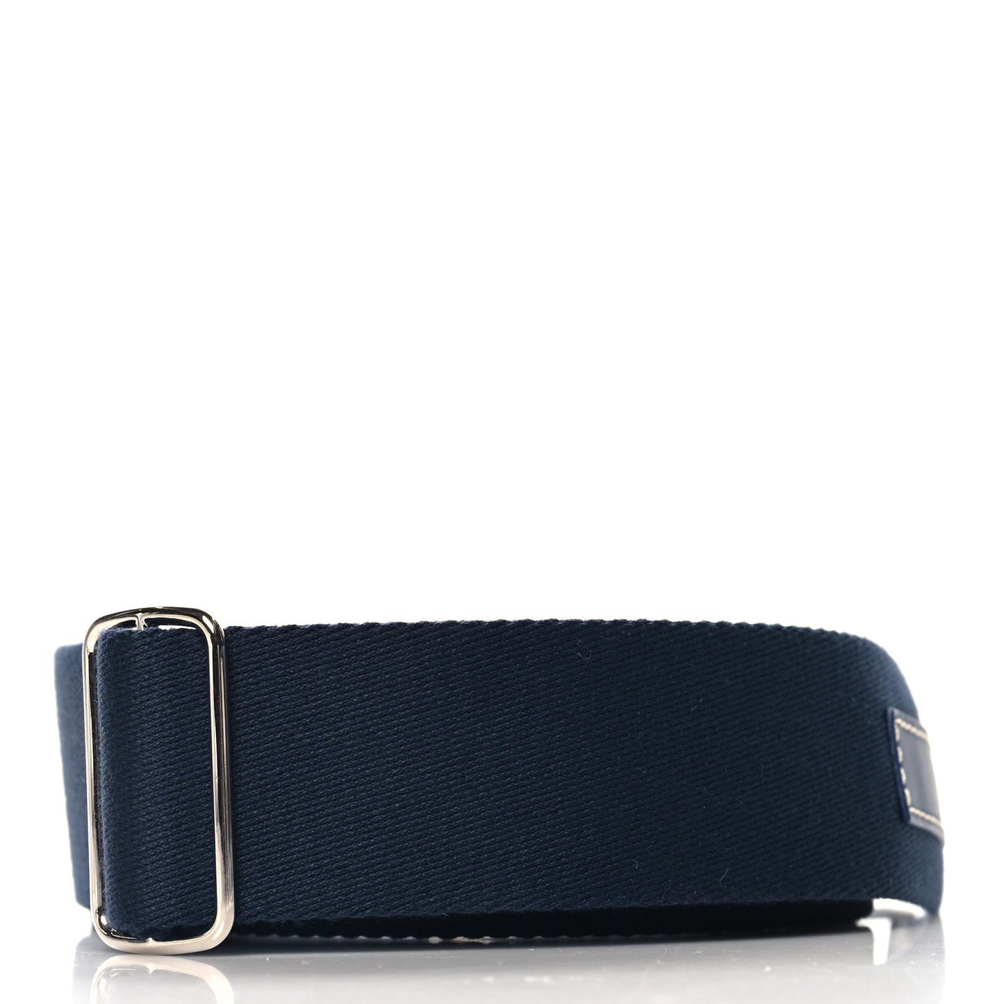 Canvas Calfskin Adjustable Shoulder Strap Navy Blue