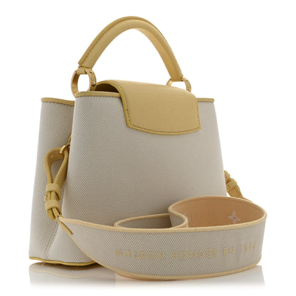 Louis Vuitton Canvas Taurillon Capucines BB Plume Yellow 3 of 9