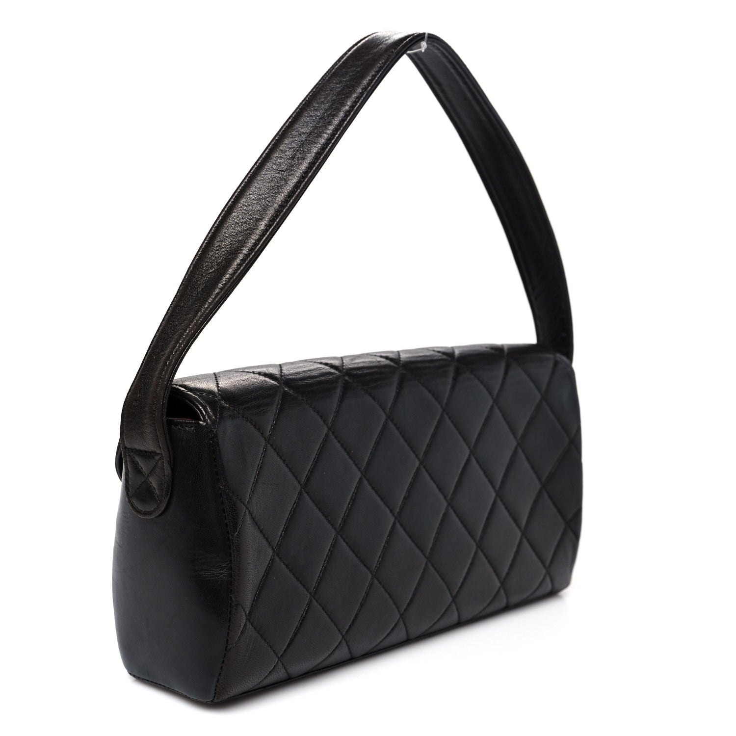 Chanel Lambskin Quilted CC Flap Shoulder Bag Black 2 of 8