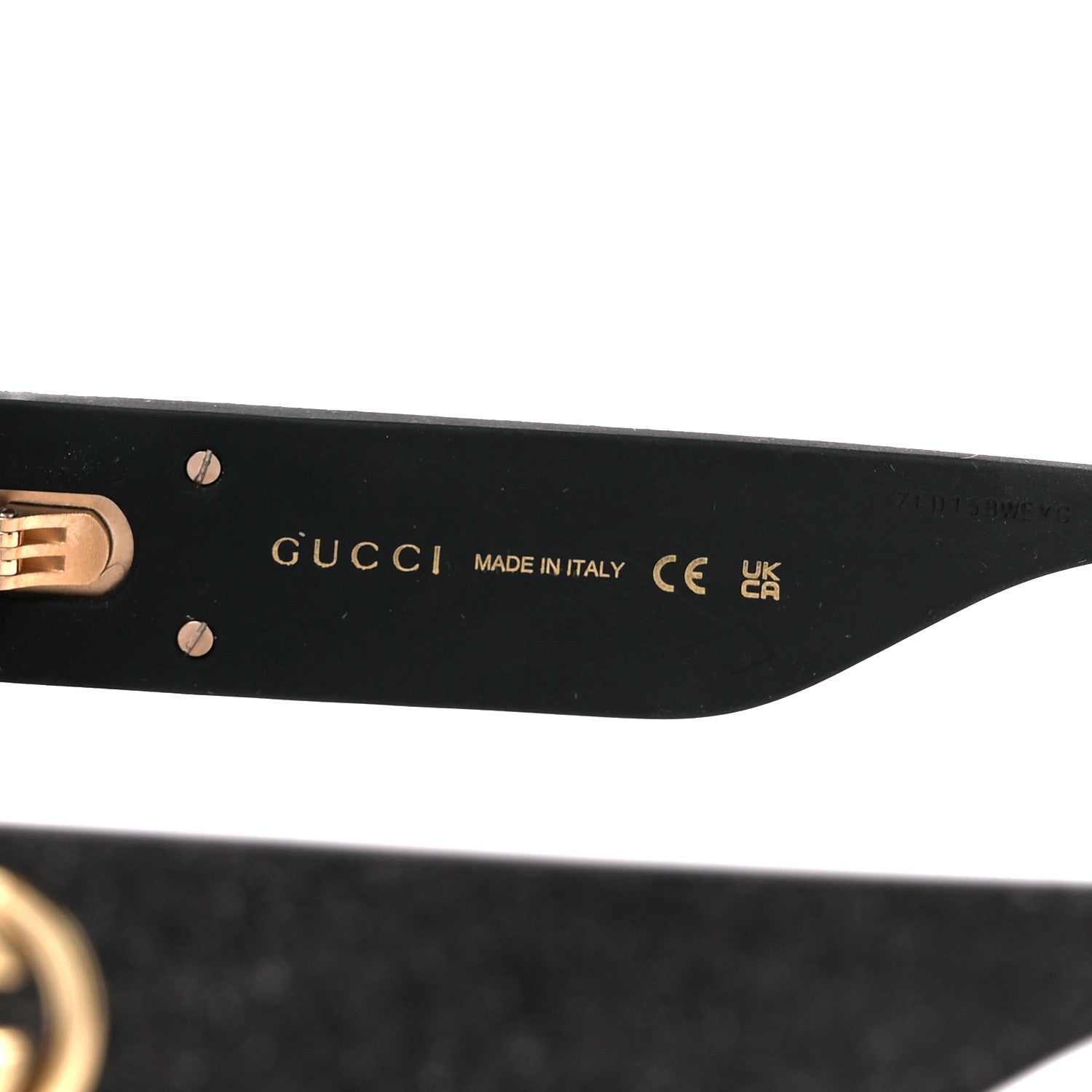 Gucci Acetate Round GG0101S Glitter Sunglasses Black 6 of 8