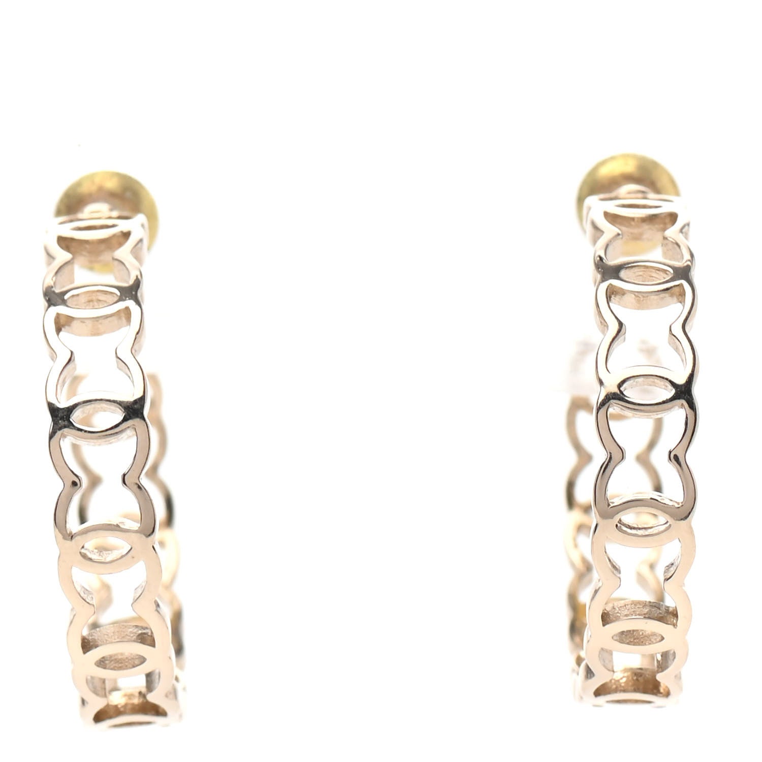 Chanel Metal CC Hoop Earrings Gold 1 of 4