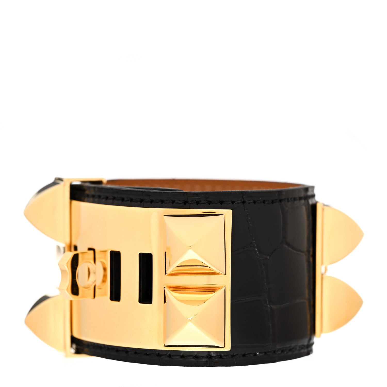 Hermes Shiny Alligator Collier De Chien CDC Bracelet S Amethyst 3 of 6