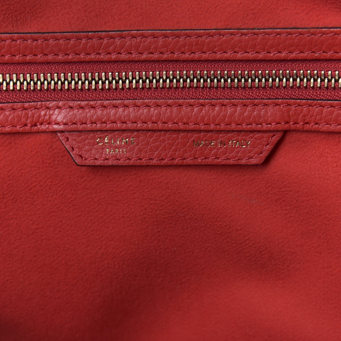 Drummed Calfskin Mini Luggage Red