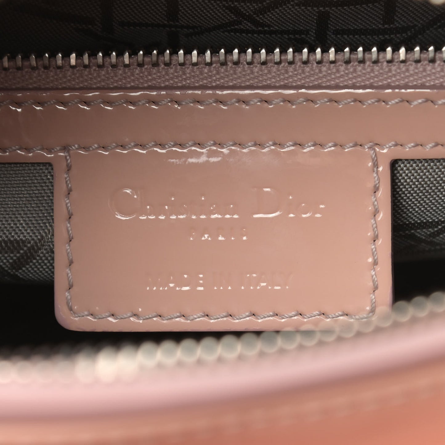 Patent Cannage Medium Lady Dior Light Pink