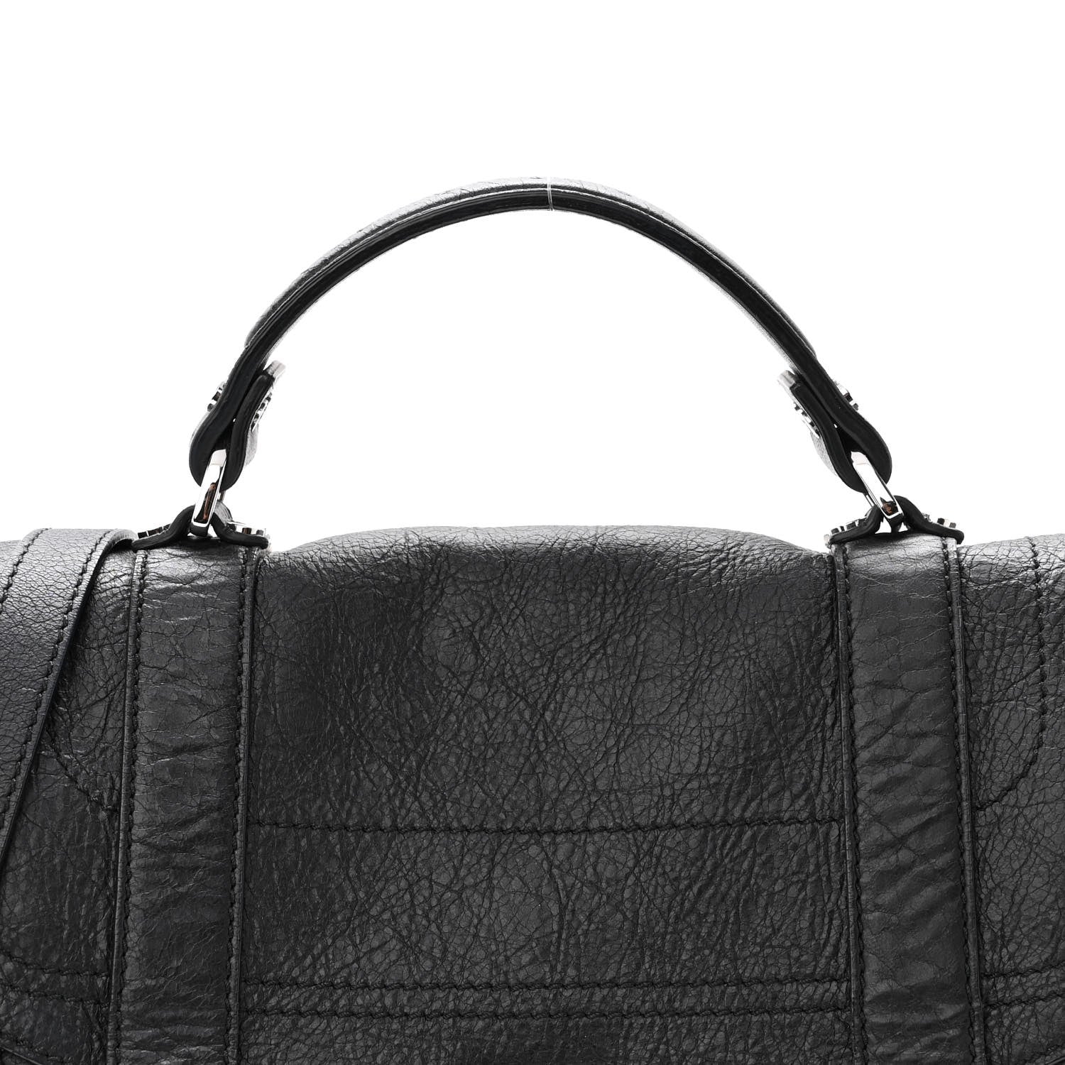 Proenza Schouler Lambskin Medium PS1 Plus Zip Satchel Black 4 of 9