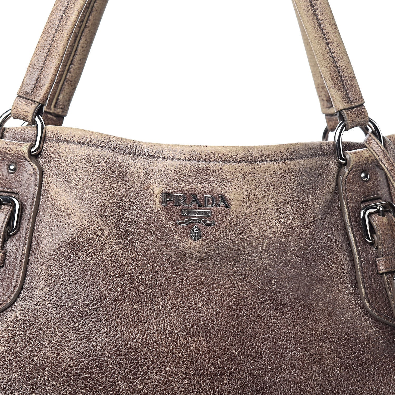 Prada Cervo Zippers Hobo Brown 13 of 15
