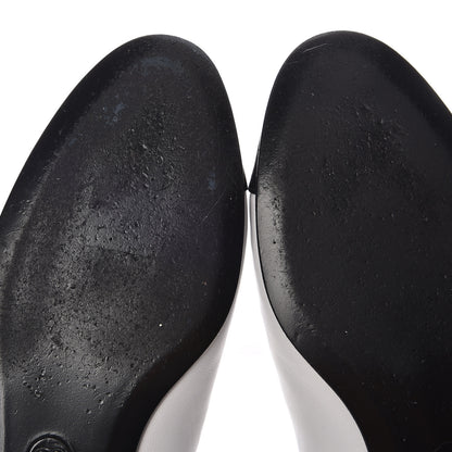 Chanel Lambskin Cap Toe Ballerina Flats 38 White Black 12 of 16